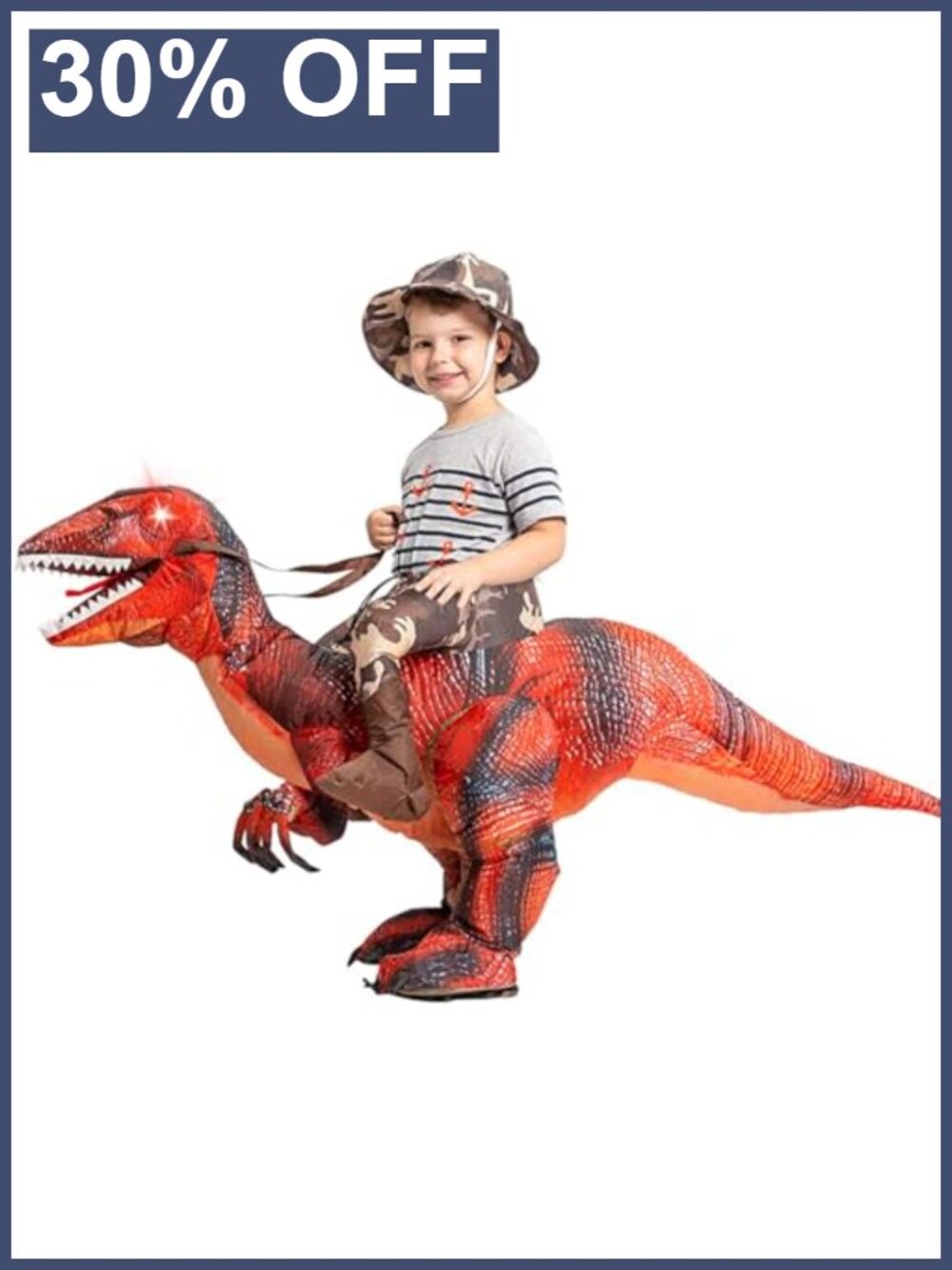 Inflatable Dinosaur Costume for Kids Halloween Blow Up T-Rex